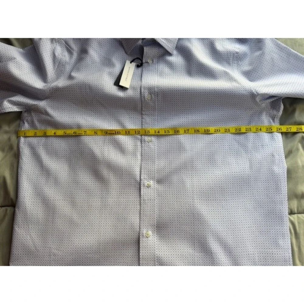 BANANA REPUBLIC Mens XL Wrinkle Resistant Standard Ft Cross Star Dot Dress Shirt